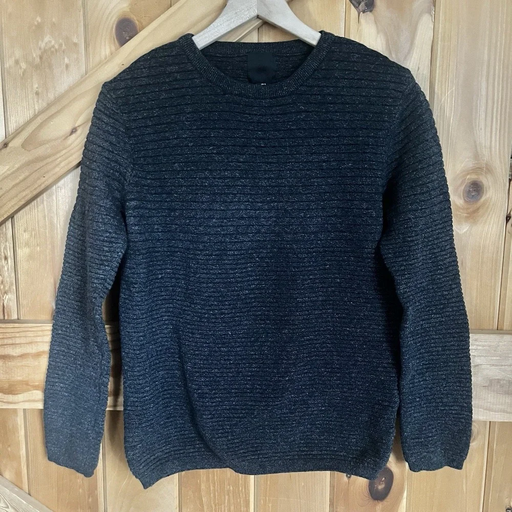 H&M Dark Gray Ribbed Crew Neck‎ Sweater Women's Small